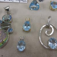 ear rings, necklaces, gems